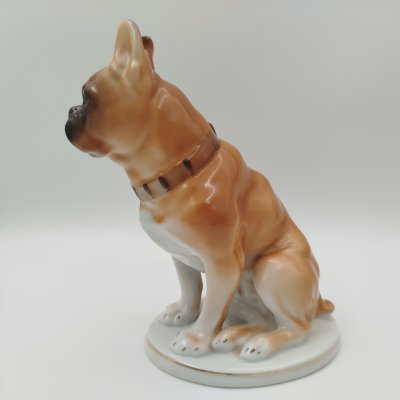 купить Статуэтка "Боксер", скульптор В.С. Драчинская, фарфор, роспись, золочение, Ленинградский фарфоровый завод (ЛФЗ), СССР, 1960-1970 гг.