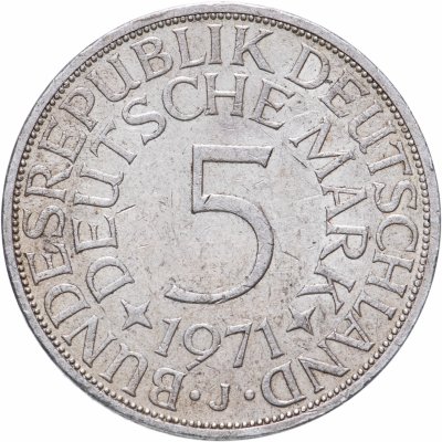 купить Германия 5 марок 1971 J знак монетного двора: "J" - Гамбург