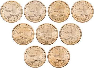 купить США набор из 9 монет 1 доллар (dollar) 2000-2008