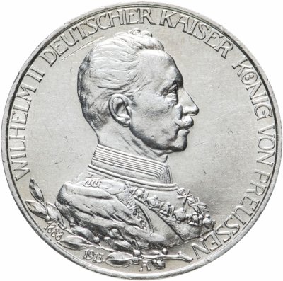 купить Германская империя, Пруссия 3 марки 1913 25 лет правлению Вильгельма II