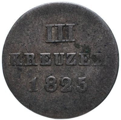 купить Герцогство Нассау (Германия) 3 крейцера 1825