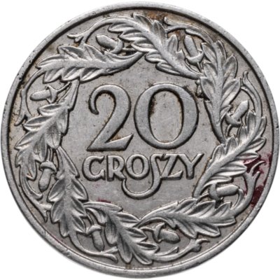 купить Польша 20 грошей (groszy) 1923 никель (магнитные)