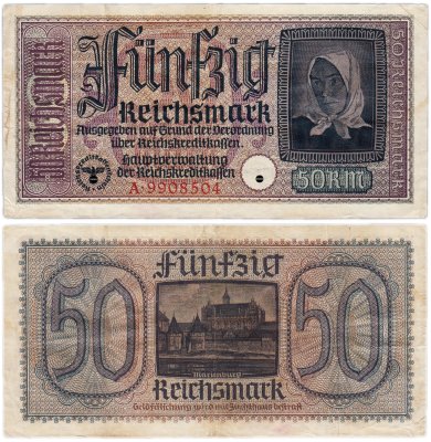 купить Германия 50 марок 1940-1945 год (Pick R140(1) Оккупационные территории