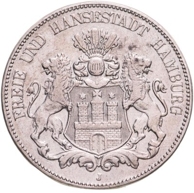 купить Германская империя (Гамбург) 5 марок (mark) 1903