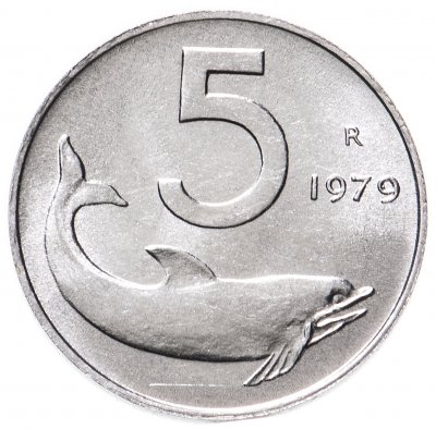 купить 5 лир 1979 Италия