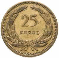 купить Турция 25 курушей (kurus) 1956