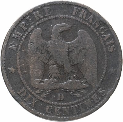 купить Франция 10 сантимов 1855