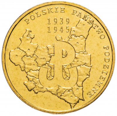 купить Польша 2 злотых 2009 "70 лет подполью (70. rocznica utworzenia Polskiego Państwa Podziemnego)"