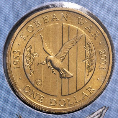 купить Австралия 1 доллар (dollar) 2003 "50 лет окончания Корейской войны" в буклете