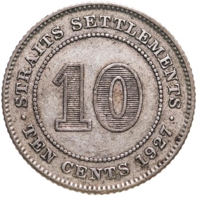 купить Стрейтс Сетлментс 10 центов (cents) 1927