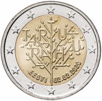 Купить Эстония 2 евро 2020 "100-летие Тартуского мирного договора между РСФСР и Эстонией"