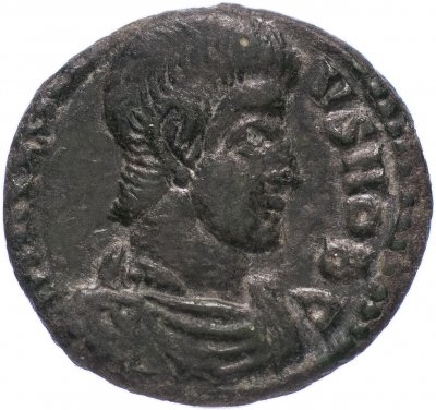 купить Римская Империя Констанций II 324–361 гг фракция фоллиса (реверс: воин поражает копьем всадника)