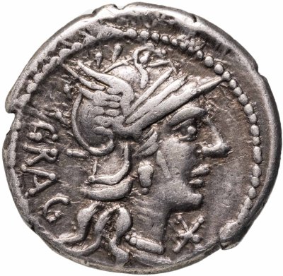 купить Римская республика, Антестий Крагул, 136 год до Р.Х., Денарий.