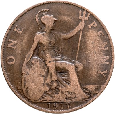 купить Великобритания 1 пенни 1917