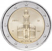 Купить Германия 2 евро 2015 D "Федеральные земли Германии: Гессен"