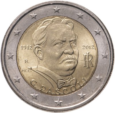 купить Италия 2 евро 2012 "100 лет со дня смерти Джованни Пасколи"