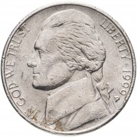Купить США 5 центов (cents) 1999 P, отметка монетного двора: "P" - Филадельфия
