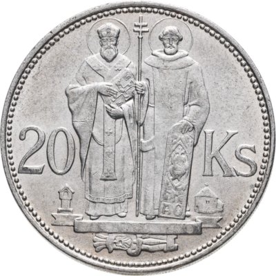 купить Словакия 20 крон 1941 "Кирилл и Мефодий"