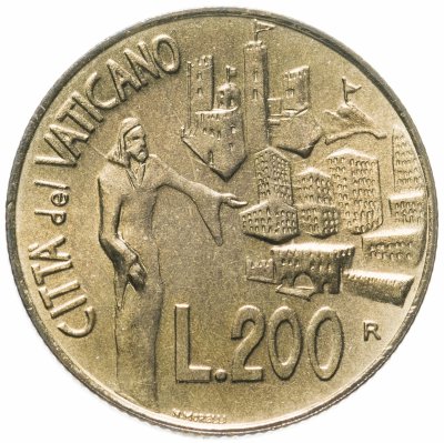 купить Ватикан 200 лир 1991