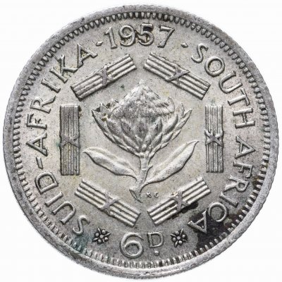 купить ЮАР 6 пенсов (pence) 1957