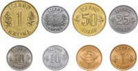 купить Исландия набор монет 1954-1981 (8 штук)