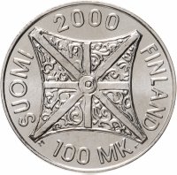 купить Финляндия 100 марок (markkaa) 2000 Тысячелетие