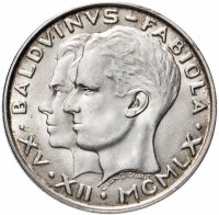 Купить Бельгия 50 франков 1960 "Свадьба короля Бодуэна и доны Фабиолы де Мора и Арагон"