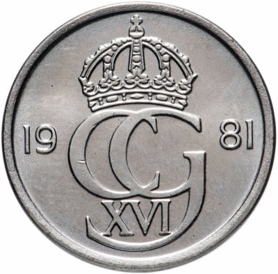 купить Швеция 25 эре (ore) 1981