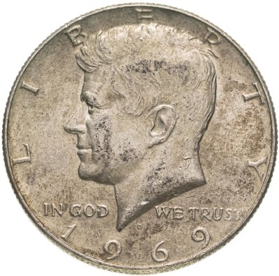 купить США 50 центов (1/2 доллара, half dollar) "Kennedy Half Dollar (Кеннеди)" 1969 "D"
