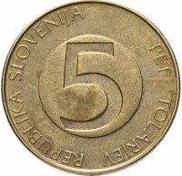 Купить Словения 5 толаров случайный год 1992-2000