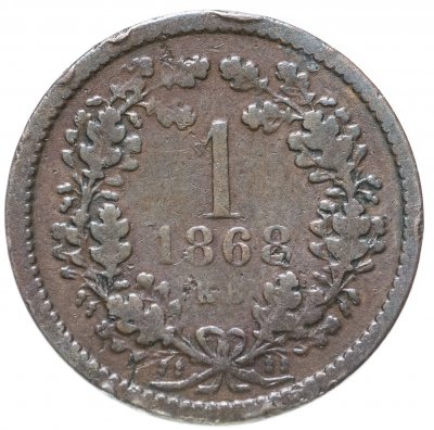 купить Венгрия 1 крейцер (krajczar) 1868