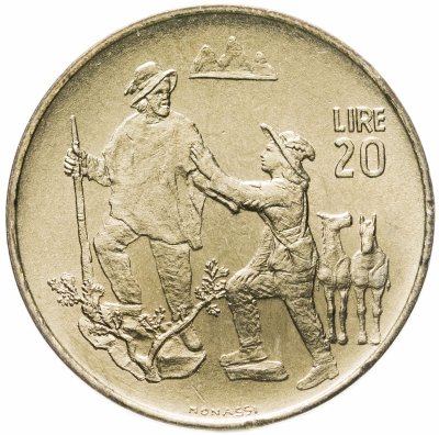 купить Сан-Марино 20 лир 1972