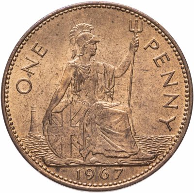 купить Великобритания 1 пенни (penny) 1967