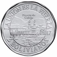 купить Боливия 2 боливиано (boliviano) 2017 "Порт Кобиха"