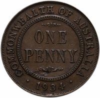 Купить Австралия 1 пенни (penny) 1934