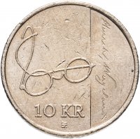 купить Норвегия 10 крон (kroner) 2008 "200 лет со дня рождения Генрика Вергеланна"