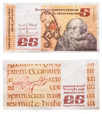 купить Ирландия 5 фунтов 1987 года