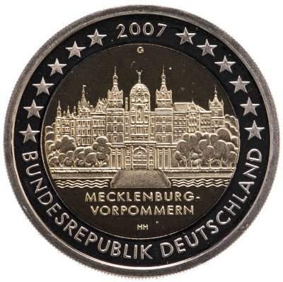 купить Германия 2 евро 2007 G "Федеральные земли Германии: Мекленбург - Передняя Померания"