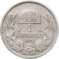 купить Австро-Венгрия 1 крона 1893, монета для Венгрии
