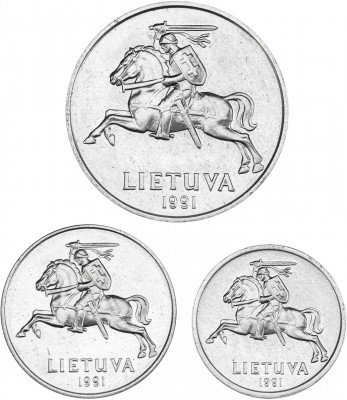 купить Набор монет Литвы 1991г (3 штуки)