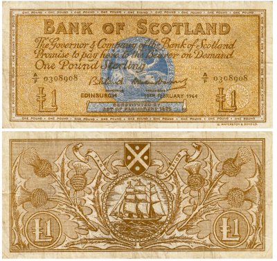 купить Шотландия 1 фунт 1964 (Pick 102а) Bank of Scotland