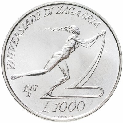 купить Сан-Марино 1000 лир (lire) 1987 "Летняя Универсиада 1987, Загреб"