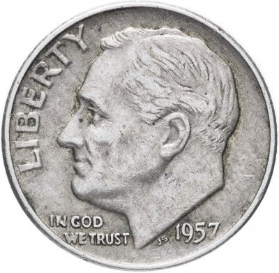купить США 1 дайм (10 центов) 1957 D