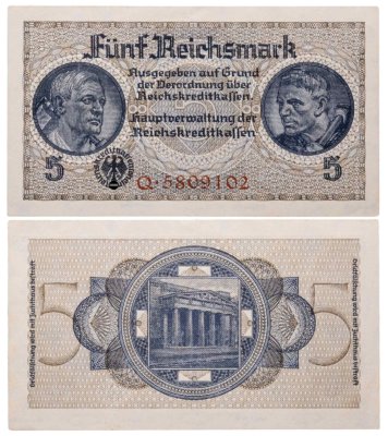 купить Германия 5 марок 1939-1945
