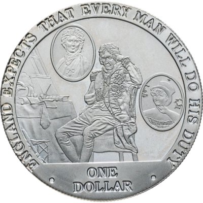 купить Острова Кука 1 доллар (dollar) 2007 Англия ждёт, что каждый выполнит свой долг - Нельсон сидит