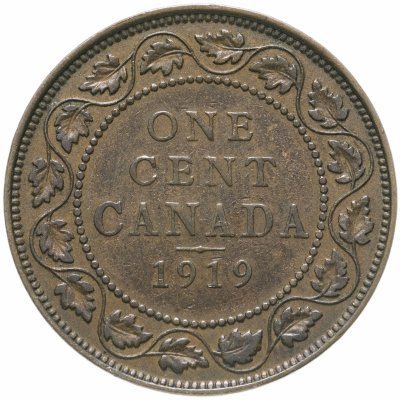 купить Канада 1 цент (cent) 1919