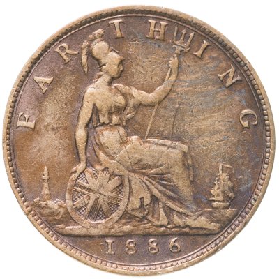 купить Великобритания 1 фартинг (farthing) 1886