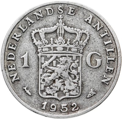 купить Нидерландские Антильские острова 1 гульден (gulden) 1952
