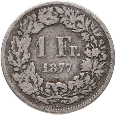 купить Швейцария 1 франк (franc) 1877