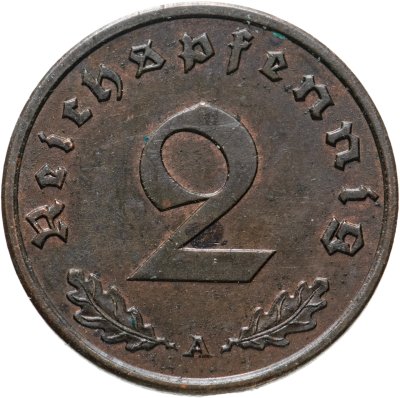 купить Германия (Третий Рейх) 2 рейхспфеннига "А" 1939